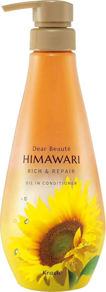 【ヘアケア用品】Kracie(クラシエ)ディアボーテ HIMAWARI(ヒマワリ)オイルインコンディショナー リッチ＆リペア エレガントフローラルの香り ポンプ 本体 500ml【590】