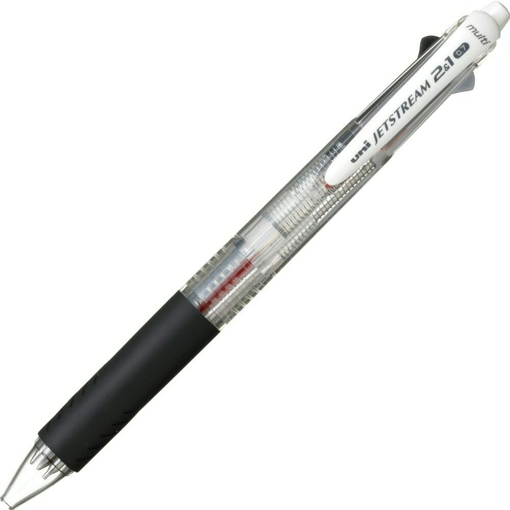 Rakuten - 【文房具・事務用品】三菱鉛筆(MITSUBISHI PENCIL)uni 多機能ペン ジェットストリーム 2&1 0.7 透明　　MSXE350007.T【620】