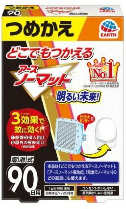 アース製薬 どこでもつかえる アースノーマット つめかえ用90日用セット