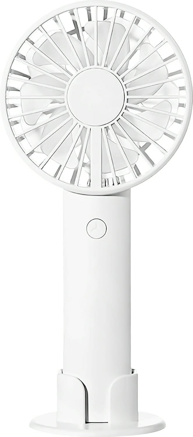 【ハンディ扇風機】トレードワンウィンジー USB充電式 ダブルファンスタンド付き ホワイト 30949【590】