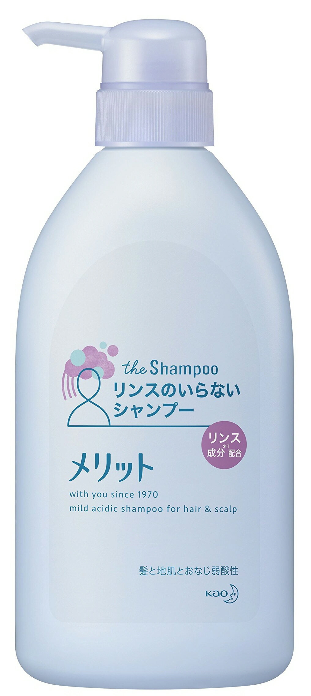 【ヘアケア用品】Kao(花王)メリット リンスのいらないシャンプー ポンプ 本体用 480ml【590】