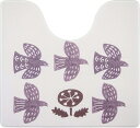 【清掃用品】Okato(オカトー) 拭ける抗菌・防臭北欧風 トイレマット 鳩サイズ:55×60cm【590】