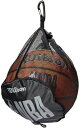 【バスケットボールアクセサリー】Wilson(ウイルソン)NBA シングル ボール キャリーバッグ ブラックWTBA70040【750】