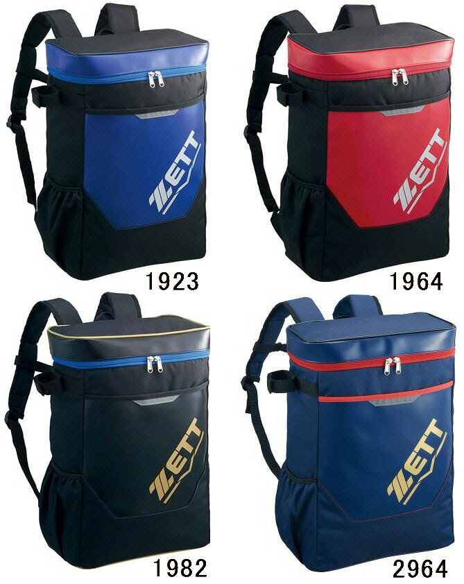 ZETT BASEBALL BACKPACK商品説明 安全性と実用性を兼ね備えた コストパフォーマンスモデル。 フロントポケットには安全性を考慮した 再帰反射テープ搭載。 バット収納が可能なサイドポケット付き。 素材:ポリエステル、合成皮革(PVCエナメル) チェストベルト付き(取り外し可能) 反射機能付き(フロントポケット前面上部) 生産国：中国 ※掲載商品の仕様、デザイン、生産国、発売時期は 　予告なく 変更する場合がありますので、 　あらかじめご了承ください。 ※掲載画像の色彩は実際の商品及び印刷物と 　多少異なる場合があります。 ※メーカー希望小売価格はメーカーカタログに 　基づいて掲載しています。 発送詳細複数ご注文、またはメール便対応商品をご注文の場合は、ショッピングモールからの自動メールでは送料は確 定しておりません。店舗よりメールにて確定送料をお知らせ致します。こちらの商品（1点） の送料は下記のとおりです。 ご 注文確定前に必ずコチラをご確認の上ご購入をお願い致します・ご確認ください・配送について・返品、交換について {カテゴリ} 野球 草野球 ソフトボール ベースボール クラブ活動 部活 バッター　 バッテ 手袋 グローブ グラブ バット バッター 守備 攻撃 アンダー ウエア プロテクター レガース ユニフォーム 下着 ストッキング 靴下 シューズ 靴 アップシューズ マジック ベルクロ スパイク 樹脂 ラバー 金属 ポイント ジュニア　 グランド グラウンド 運動場 練習場 少年 学生　 小学校　 中学生 高校生 一般　 大人 男性 BASEBALL SOFTBALL JYUNIOR JR BOYS KID KIDS CLUB SCHOOL PRACTICE TRAINING ADULT UNISEX STOKING SOX UNDER WEAR UP UNIFORM SHOES SHOE POINT UPSHOES RUBBER GLOVE GRAB BAT BUTTER ATTACK PROTECTOR PROTECT FIELD ■ ご不明な場合はお問合せ下さい。