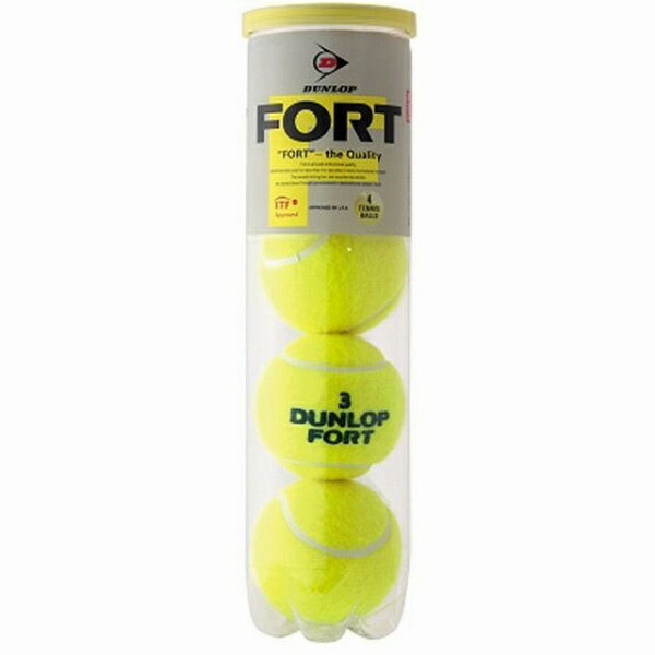 【テニスアクセサリー】DUNLOP(ダンロップ)FORT(フォート)硬式テニスボール(4個入り)DFCPEYLPT4【750】