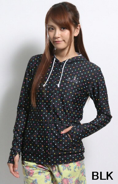 【マリン・水泳ウエア】RUSTY(ラスティ)レディース 長袖ラッシュパーカー'\(ラッシュガード)935695【750】