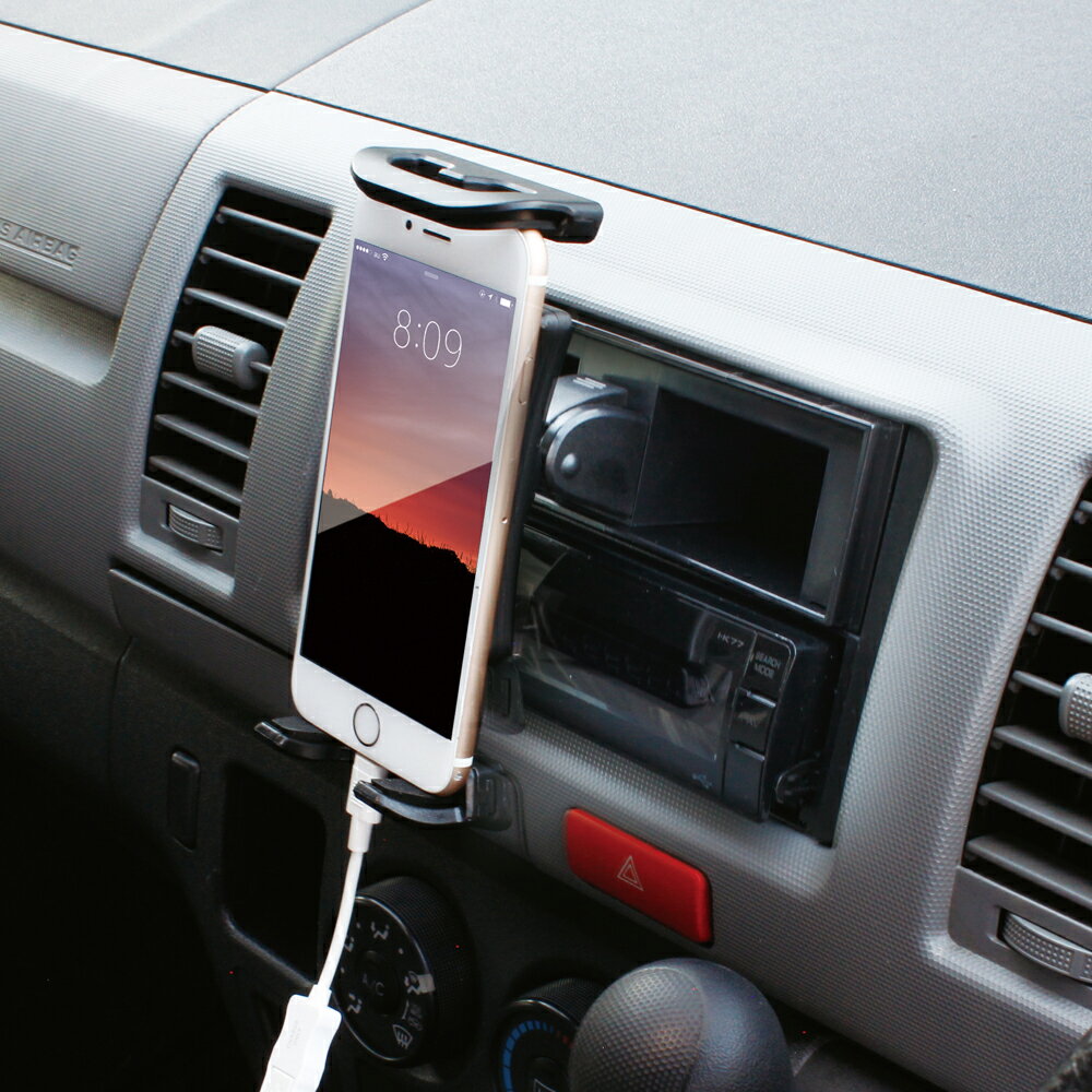 【カー用品】YAC(ヤック)　VP-D13(DIN BOX タブレットホルダー)　【500】