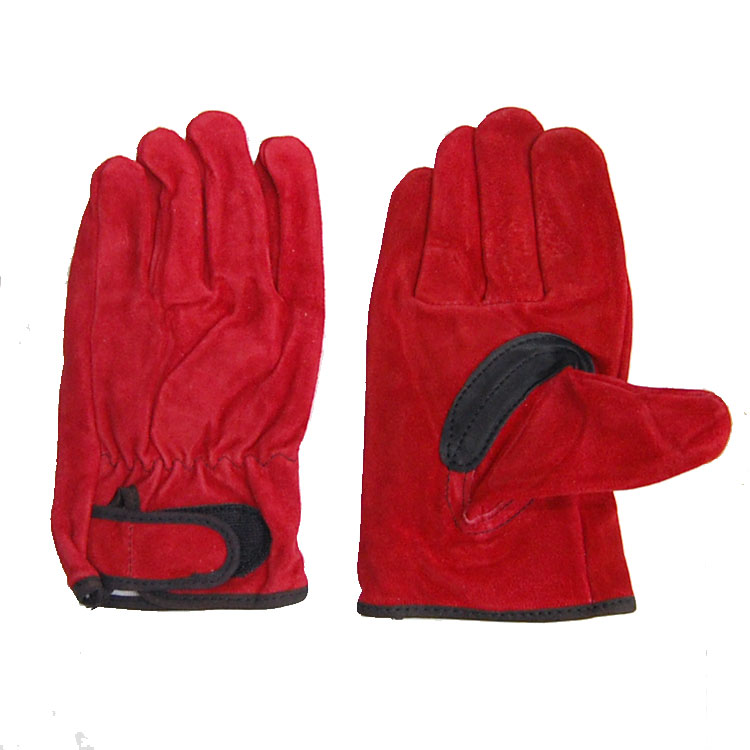 【作業手袋】K-WORK　内綿レインジャー革手 970赤　【410】