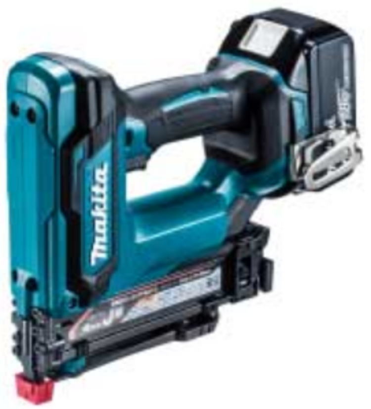 マキタ 4mm 18V 充電式タッカ ST421DRG バッテリBL1860B×1 充電器DC18RF・ケース付 商品説明 速射性アップ＋低反動 岩綿吸音板などの化粧板も素早くキレイに ◆装てん数(本)　：　100 ◆使用ステープルサイズ(mm)　：　J線 幅4×長さ13〜25 ◆電源(V)　：　直流 18V ◆本機寸法(長さ×幅×高さmm)　：　260×79×216 ◆質量(kg)　：　2.4(バッテリ含む) ◆1充電あたりの作業量(目安)※1　：　約4,800本 ◆標準付属品　：　 ノーズアダプタ・セフティゴーグル・フック ※1 数値は参考値です。 バッテリの充電状態や作業条件により異なります。 ※掲載商品の仕様、デザイン、生産国、発売時期は 　　予告なく 変更する場合がありますので、 　　あらかじめご了承ください。 ※掲載画像の色彩は実際の商品及び印刷物と 　　多少異なる場合があります。 ※メーカー希望小売価格はメーカーカタログに 　　基づいて掲載しています。 ※お取り寄せ品の返品は承れません。 　　よくお確かめの上でご注文をお願いいたします。 発送詳細複数ご注文、またはメール便対応商品をご注文の場合は、ショッピングモールからの自動メールでは送料は確 定しておりません。店舗よりメールにて確定送料をお知らせ致します。こちらの商品（1点） の送料は下記のとおりです。 ご 注文確定前に必ずコチラをご確認の上ご購入をお願い致します・ご確認ください・配送について・返品、交換について {カテゴリ} makita MAKITA タッカー　タッカ ■ ご不明な場合はお問合せ下さい。