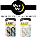 yamzNITEIZE STAINLESS STEEL DUAL CARABINER SB1-2PK/#1y548z