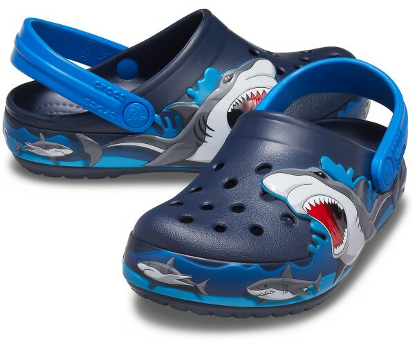 【キッズサンダル】crocs（クロックス）ファン ラブ シャーク ライツ クロッグ207070-410【470】