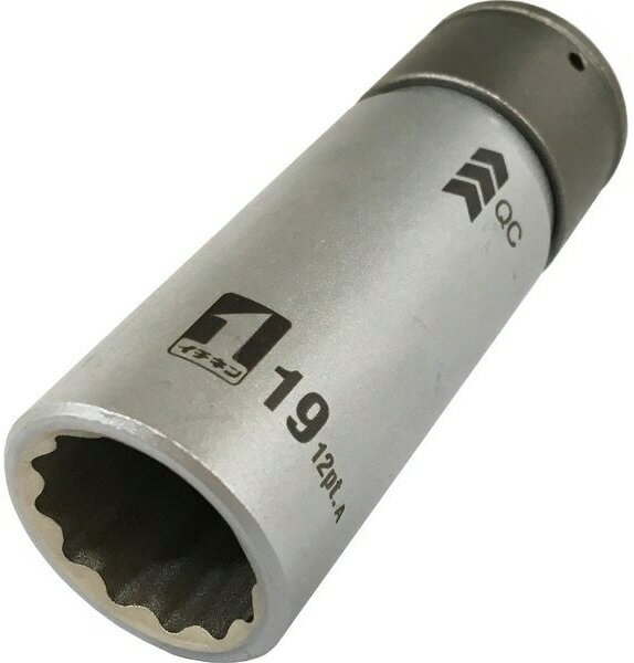 【締付工具】MUSTTOOL(マストツール)QC(クイックチェンジ)ソケット シングル 19mm 12角 差込角12.7mm I..