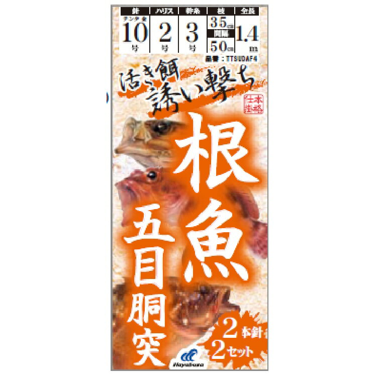 【釣り】Hayabusa 根魚五目 活き餌誘い撃ち 2本鈎2セット TTSUDAF4【510】のサムネイル