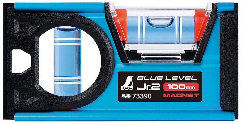 【測定工具】シンワ測定ブルーレベルJr.2 サイズ100mmマグネット付(水平器)73390【451】