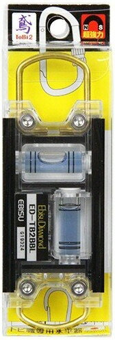 EBISU(エビス)鳶 トビレベル2 蓄光付き(水平器)ブラック(気泡管カラー：ブルー)サイズ120mm ED-TB2BBL【451】