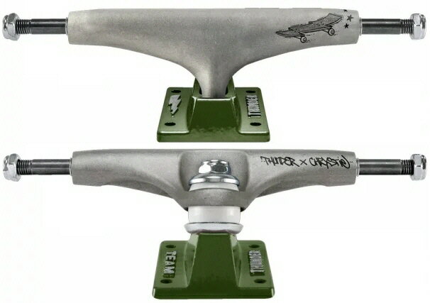 【スケートトラック】THUNDER(サンダー)POLISH PRO TRUCKS×CHRYSTIE NYC TEAM EDITIONS RAW/GREEN(2ケセット)【750】