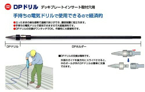 【送料込み(一部地域除く)】MARVEL(マーベル)DPドリル(ホルダーセット)φ11×長さ480mm サイズ：16mm DP-16S【456】