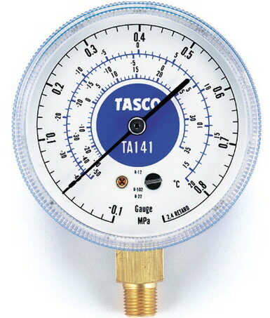 【空調工具】イチネンTASCOエアコン用パーツ R22、R12、R502用高精度圧力計/連成計...