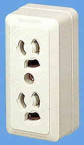 【電材用品】Panasonic(パナソニック)抜け止め接地ダブルコンセント 送り端子付 15A 125V WK3064【580】