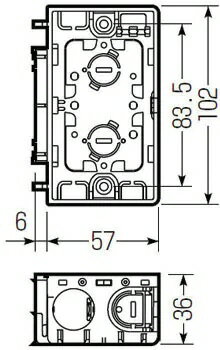 【電材用品】未来工業(ミライ)台付スライドボックス(タッピングネジ付き)1個 SBO【...