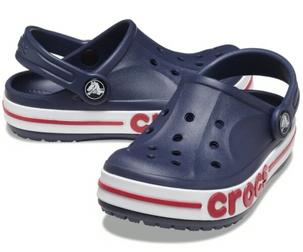 【送料込み（一部地域除く）】【キッズサンダル】crocs（クロックス）バヤバンド クロッグ キッズ207019-410 NAVY【470】