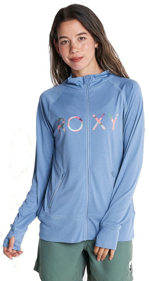 【マリン・水泳ウエア】ROXY(ロキシー)レディース SHADE OF BOTANICAL FULL ZIP 長袖ラッシュガード RLY221053【750】