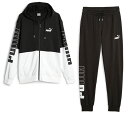 【トレーニングウエア】PUMA(プーマ)POWER カラーブロック スウェットフーデッドジャケット＆パンツ上下セット678487set-01【750】