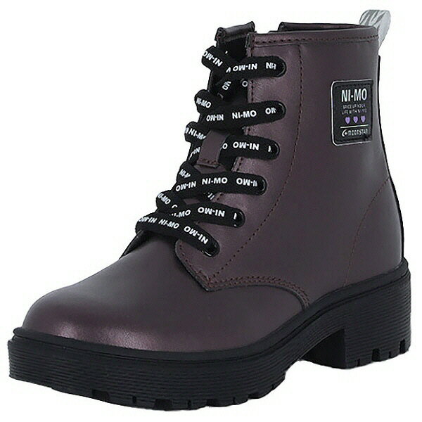 【キッズシューズ】MOONSTAR（ムーンスター）ni-mo（ニーモ） ジュニアブーツ（ガールズ）NM J092 BROW..