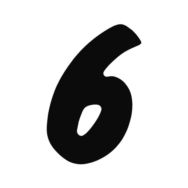 【カー用品】東洋マーク製作所　NZ-16(ステッカー/ニューゼッケン小 6 黒)　【500】