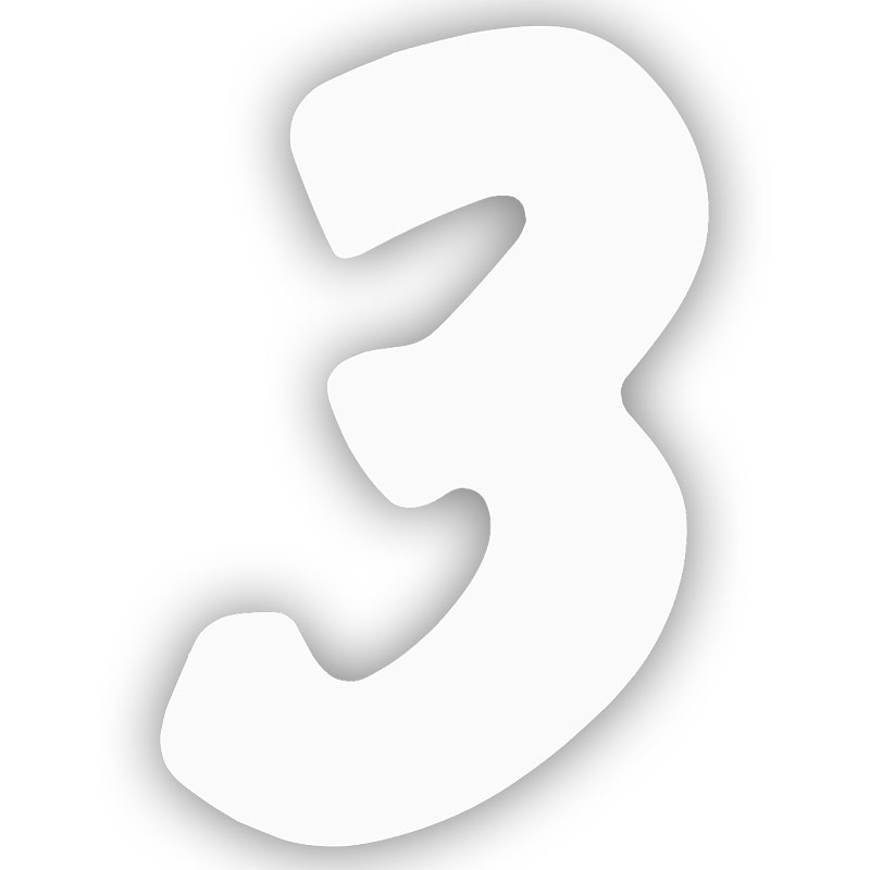 Rakuten - 【カー用品/ステッカー】東洋マーク製作所　NZ-23(ニューゼッケン大 3 白)　【500】