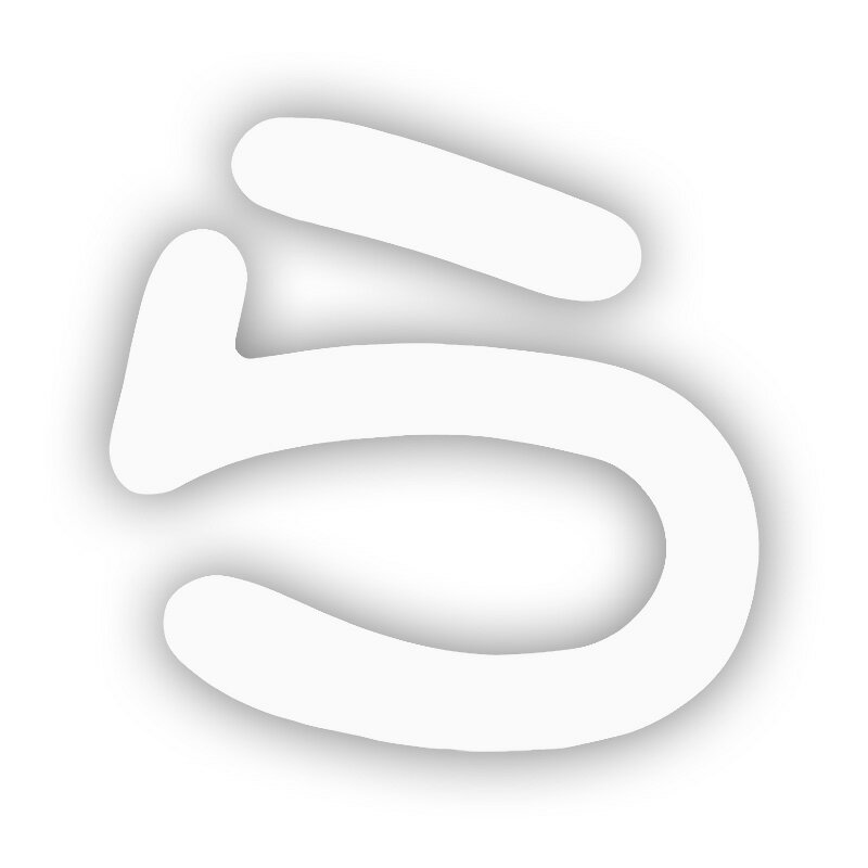 【カー用品/ステッカー】東洋マーク製作所　ZMW-36(まんが文字 ら 白)　【500】