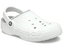 【カジュアルサンダル】crocs（クロックス）バヤ ラインド クロッグ205969-11H WHITE【470】の商品画像