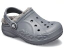 【キッズサンダル】crocs（クロックス）バヤ ラインド クロッグ キッズ207500-00Q CHARCOAL【470】の商品画像