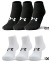 【スポーツカジュアルソックス】UNDER ARMOUR(アンダーアーマー)UA コア ローカット ソックス(3足組)1361574【750】