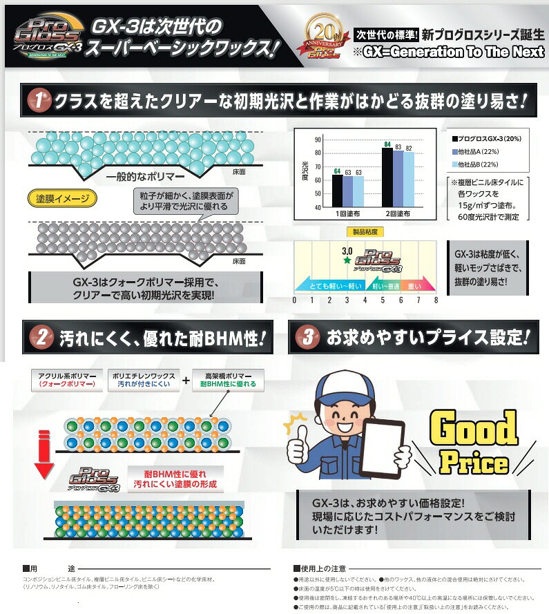 【送料込み(一部地域除く)】【清掃用品】ペンギンワックスプログロス GX-3(BIB)容...