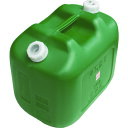 【タンク・容器・ポリ缶】北陸土井工業(ヒシエス)軽油缶ワイド(軽油専用)容量20L ノズル付(消防法適合品)グリーン KY-20W【568】