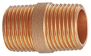 【生産終了モデル】【水道用品】KAKUDAI(カクダイ)砲金丸ニップル 呼び径13 6499Y-13【526】