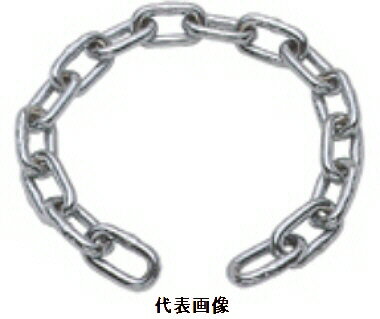 【送料込み(一部地域除く)】【仮設資材】水本機械製作所ステンレス スーパーデフチェーン 線径8.0mm×長さ1m D-106【568】