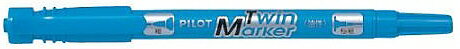 【文房具・事務用品】PILOT(パイロット)油性マーカー ツインマーカー 細・極細 ライトブルー MEF-12EU-LB【620】