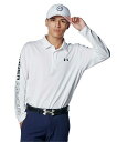 【ゴルフウエア】UNDER ARMOUR(アンダーアーマー)UA プレーオフ ワードマーク L/S ポロ1388305-100【750】(4)