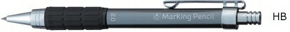 【文房具・建築現場用品】たくみノック式鉛筆 芯の太さ約2.0mm 黒 HB 全長125mm 7781【620】