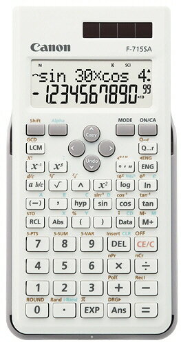 【文房具・事務用品】Canon(キャノン)関数電卓 ホワイト 表示桁数:仮数10桁 F-715SA【620】