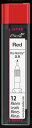 【文房具・建築現場用品】PICA MARKER(ピカマーカー)建築用シャープペンシル"Fine Dry"用替芯 0.9mm 12本入 赤 7031【620】