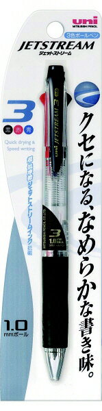 樂天商城 - 【文房具・事務用品】三菱鉛筆(MITSUBISHI PENCIL)uni 油性3色ボールペン(黒・赤・青)ジェットストリーム 1.0mm SXE3-400-10-1P【620】
