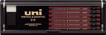 H - 【文房具・事務用品】三菱鉛筆(MITSUBISHI PENCIL)uni ユニ鉛筆 H 1箱(12本入り)UH【620】