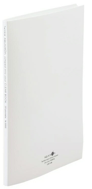 【文房具・事務用品】LIHIT LAB.(リヒトラブ)AQUA DROPs クリヤーブック 白 A4サイズ N-5000-0【620】