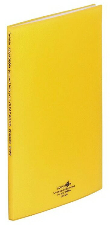 【文房具・事務用品】LIHIT LAB.(リヒトラブ)AQUA DROPs クリヤーブック 黄 A4サイズ N-5000-5【620】