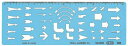 【文房具・事務用品】VANCO(バンコ)アクリル定規 テンプレート 縦75x横210x厚さ1.0mm S-10【620】