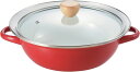 【調理器具】パール金属グラッセ ホーロー ガラス蓋 卓上鍋 27cm HB-6490【590】