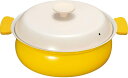 【調理器具】和平フレイズIH対応卓上鍋24cm 軽いセラミック イエロー RB-3215【590】